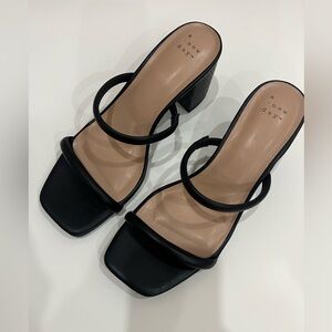 A New Day Black Strappy Heels